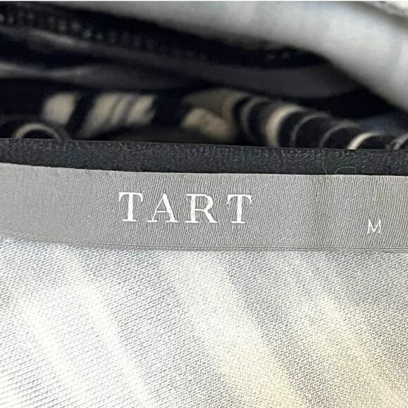 Tart Viera V-Neck Sleeveless Printed Knit Sheath Dress Stretch Black Gray Medium - Picture 9 of 11